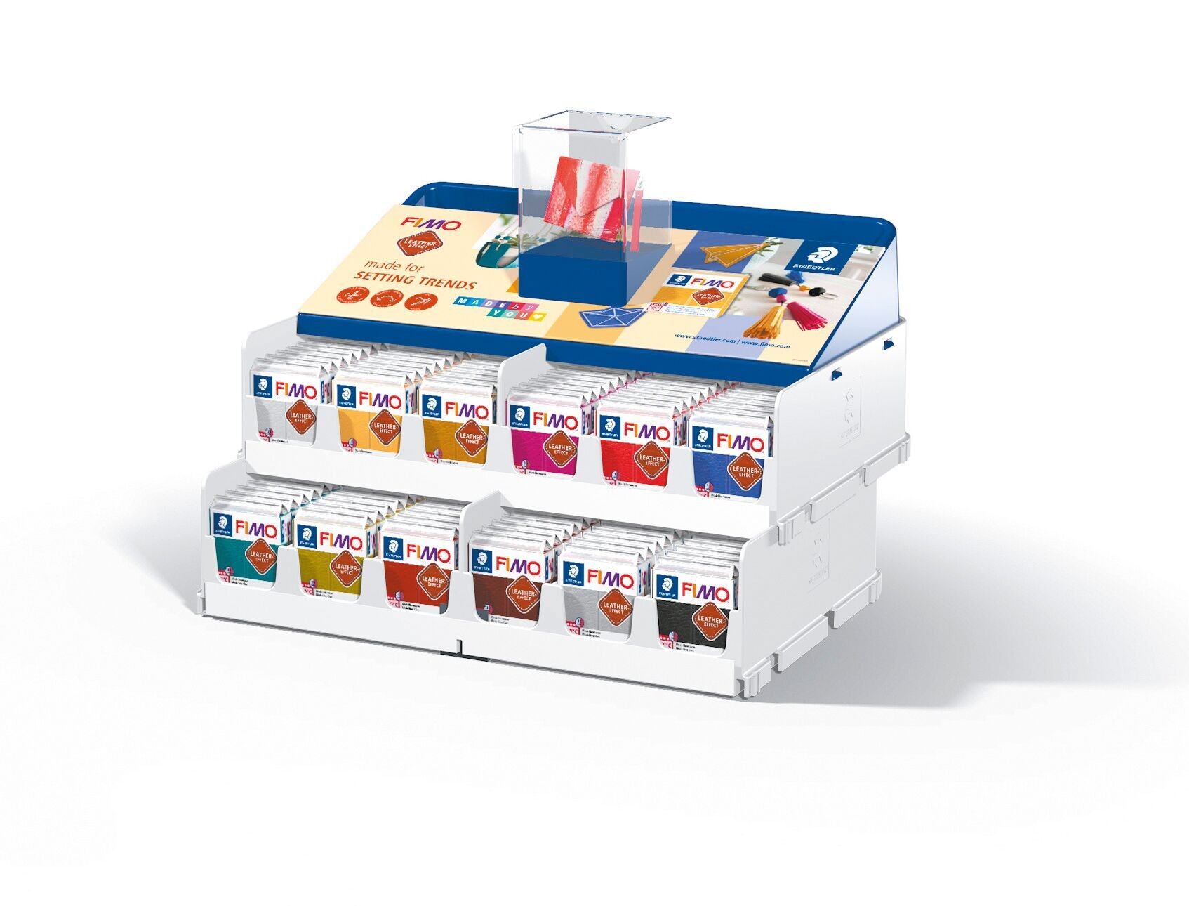 FIMO LEATHER EFFECT DISPLAY 144 BLOCKS OF 57G