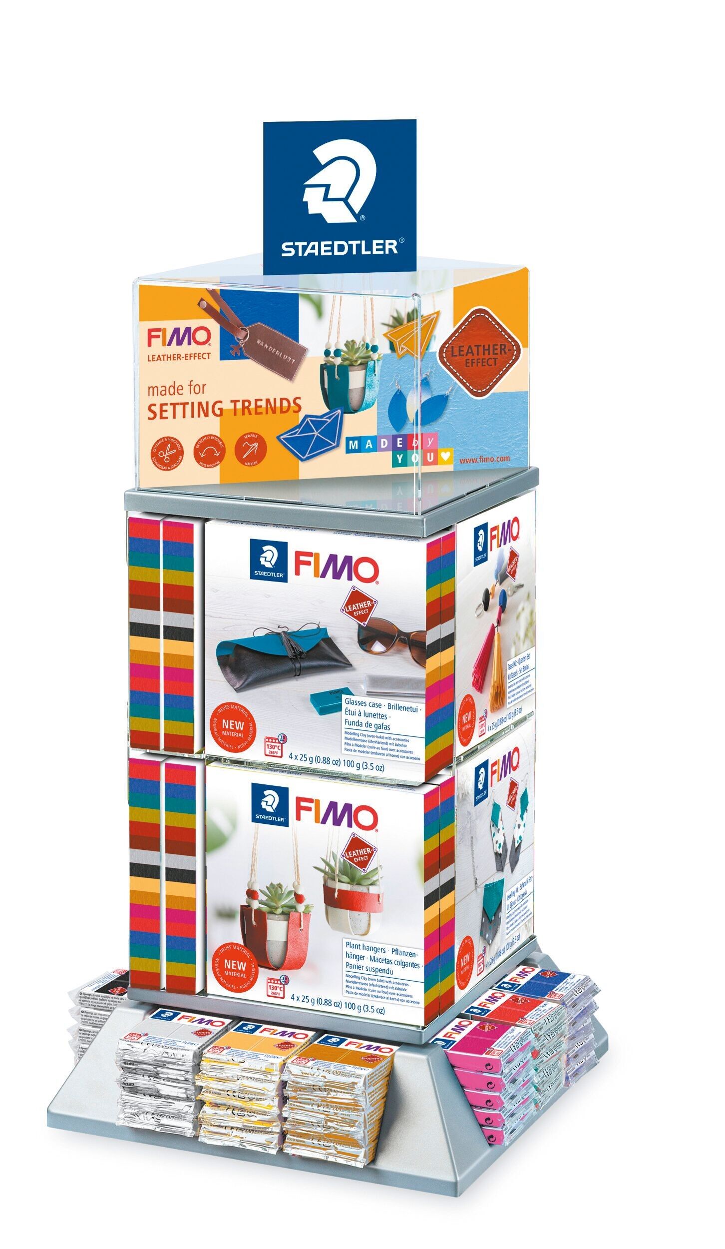 ESPOSITORE TORNELLO IN PELLE FIMO 72 PANI + 20 KIT