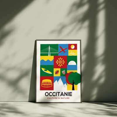 Póster de Occitania - Región de Decoración de Interiores