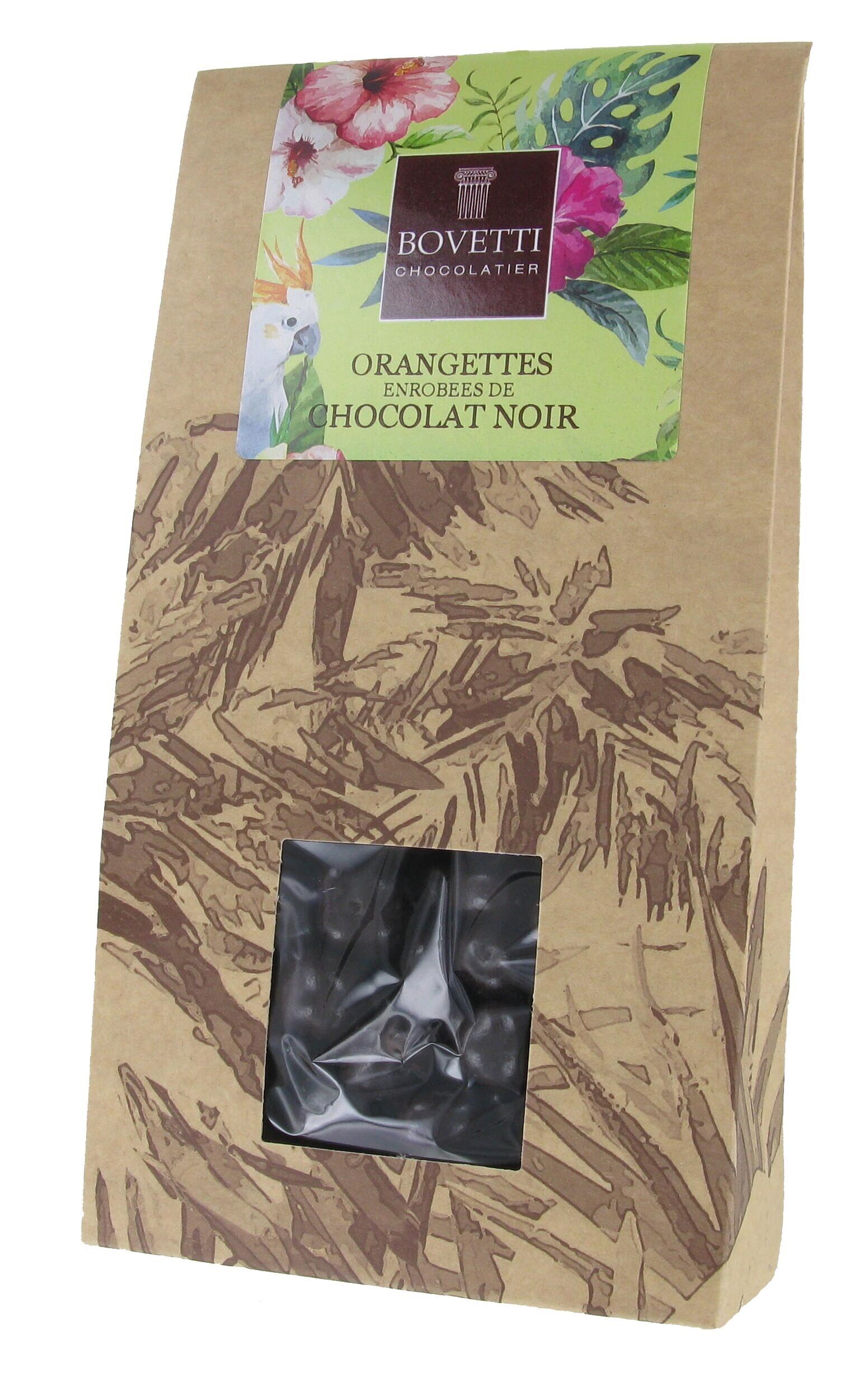 Scorze d'arancia candite ricoperte di cioccolato fondente - scatola da 120 g