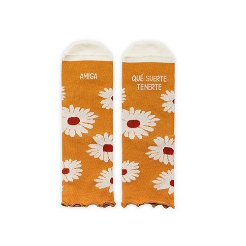Socks "Friend, how lucky to have you" size 36-41