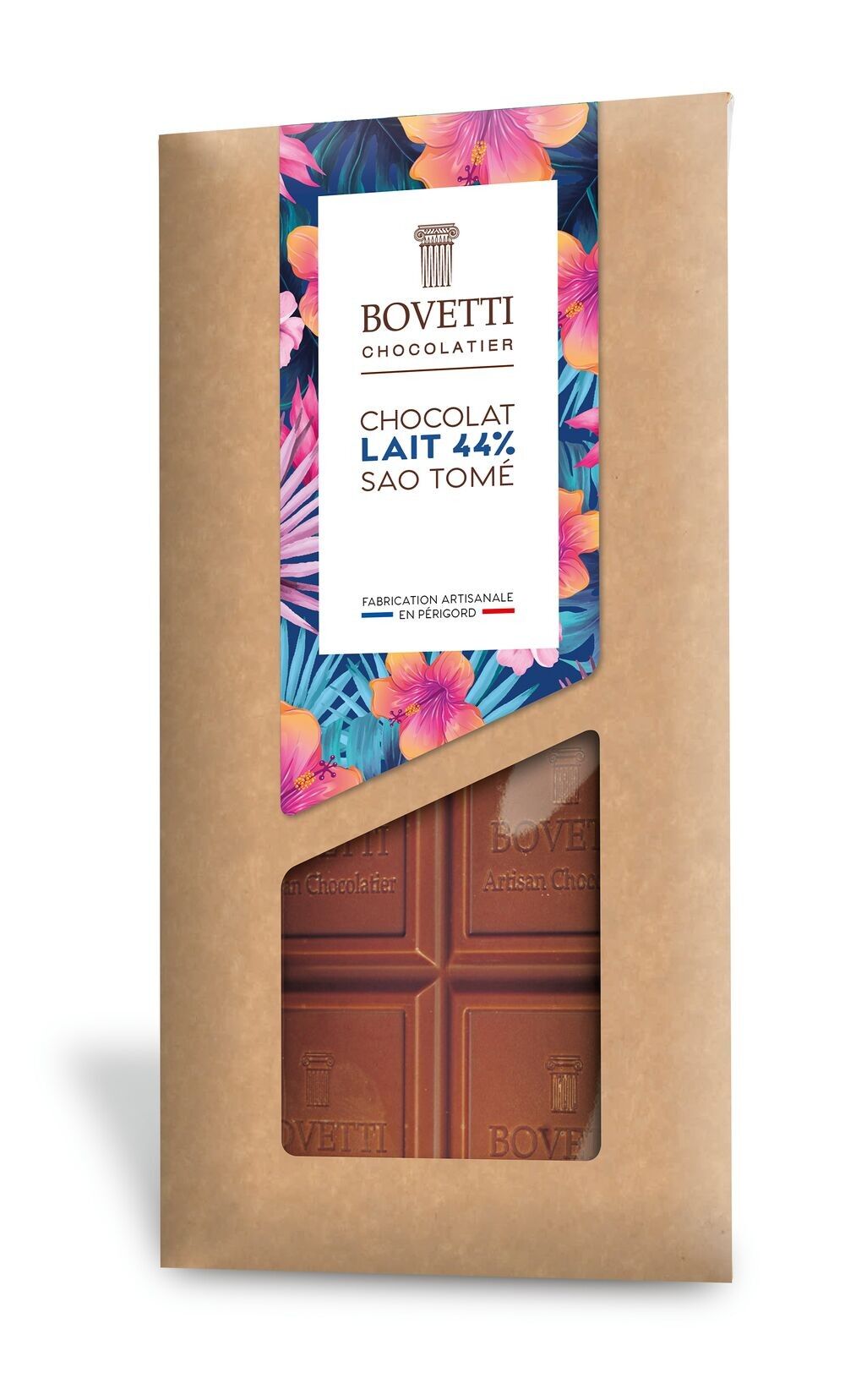 100 g Tafel Milchschokolade aus Sao Tomé, 44 % Kakao