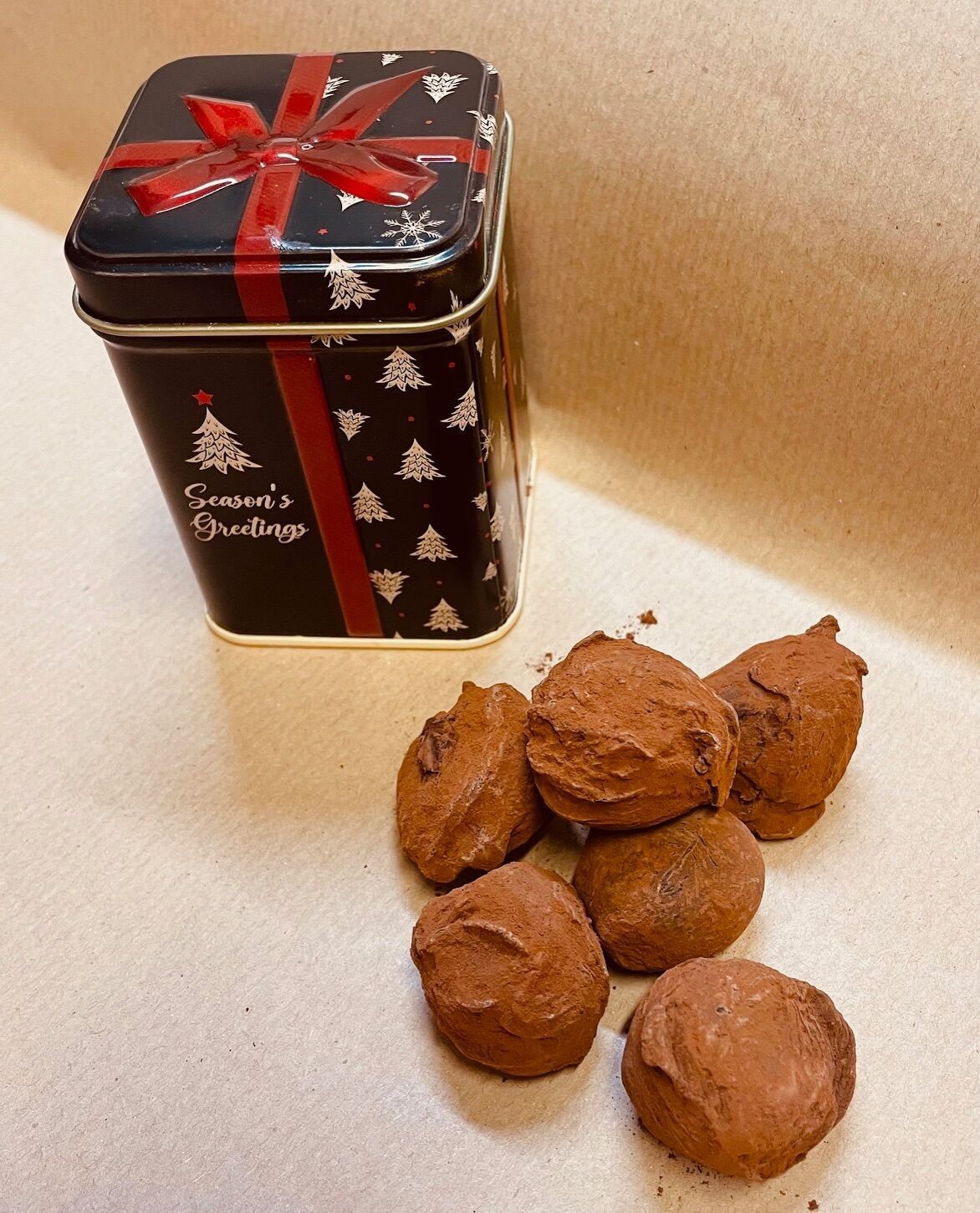 Navidad: Trufa Praliné Ecológica y Vegana, 100g