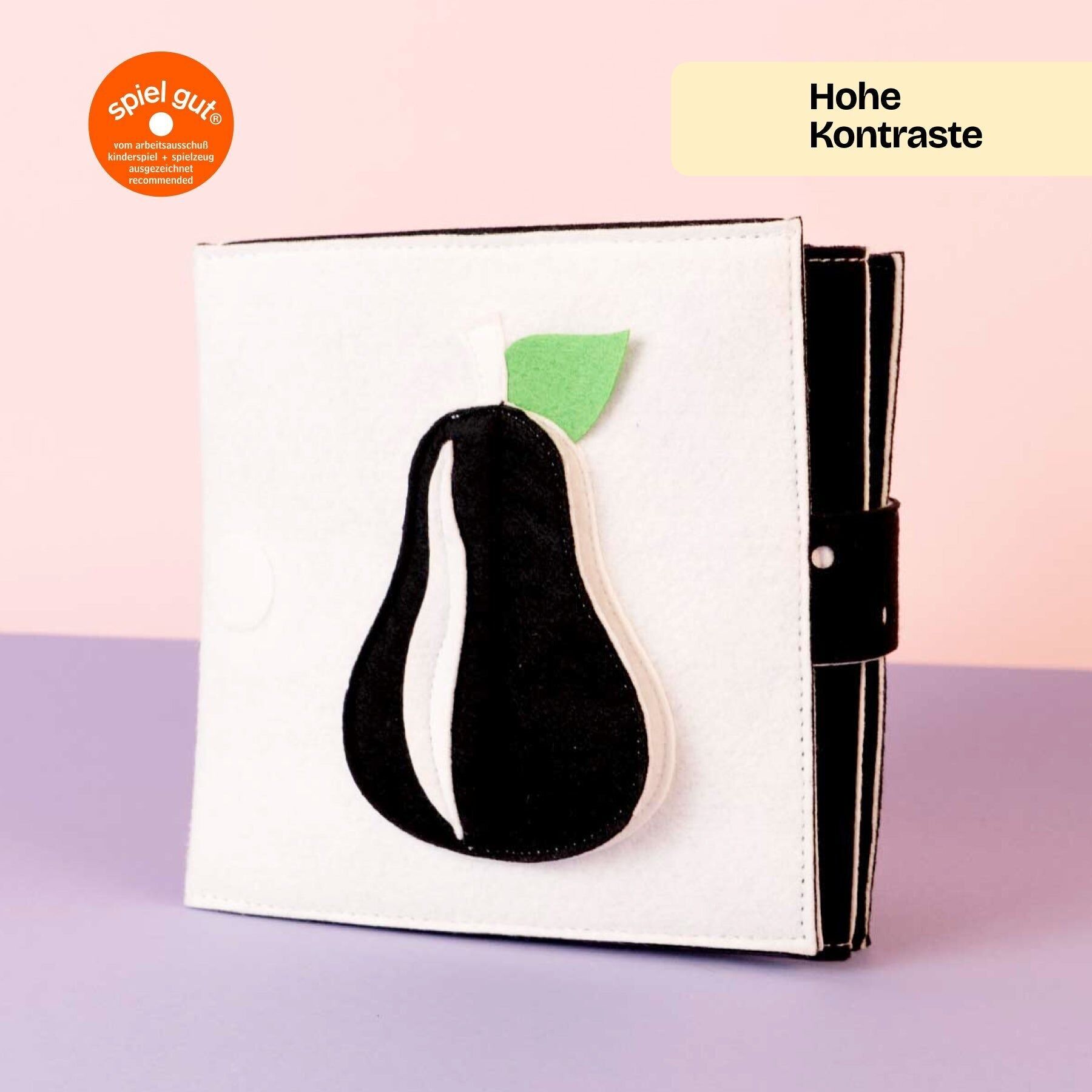 Black and white "high contrast" booklet