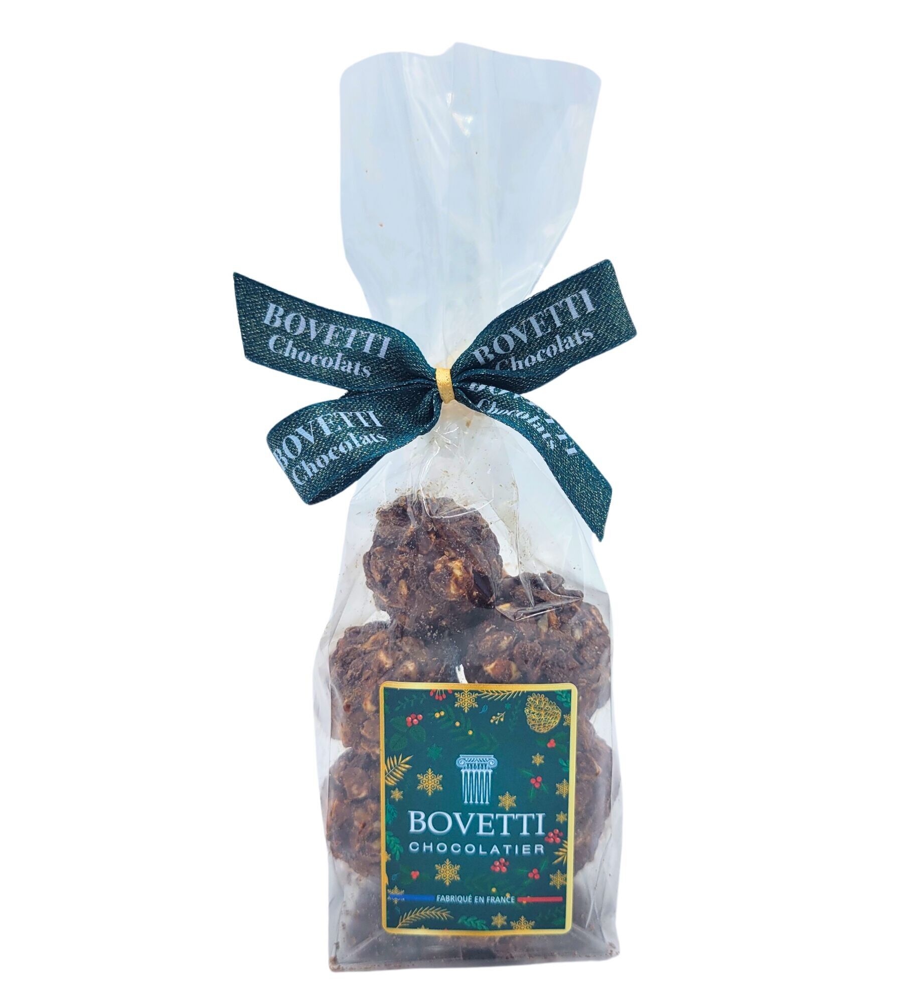 Rocce di cioccolato fondente con pezzi di nocciola 120g