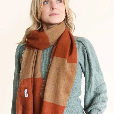 Sciarpa in lana Due Colori – ruggine