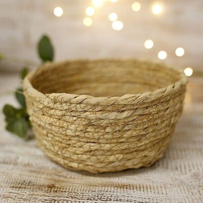 Natural Round Vegetable Basket 20cm