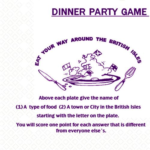Eat Your Way Game Napkin – RED