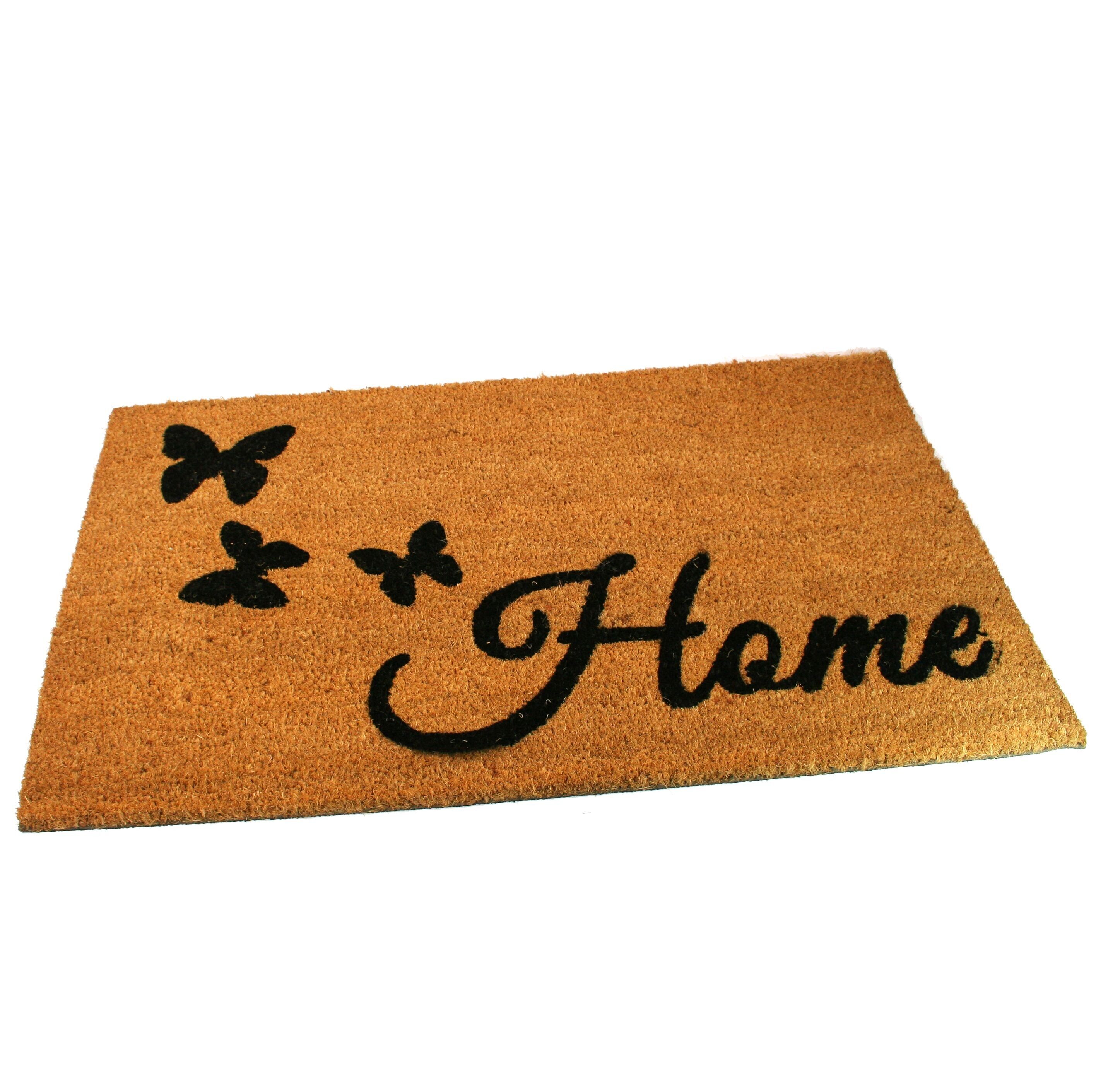 Zerbino Butterfly Home Coir | 75 cm x 45 cm | Durevole, antiscivolo ed ecologico