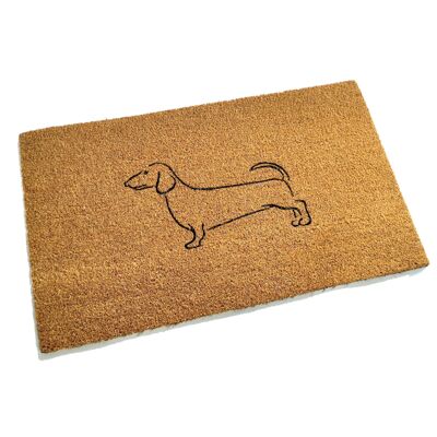 Zerbino in fibra di cocco per cani salsiccia | 75 cm x 45 cm | Durevole, antiscivolo ed ecologico