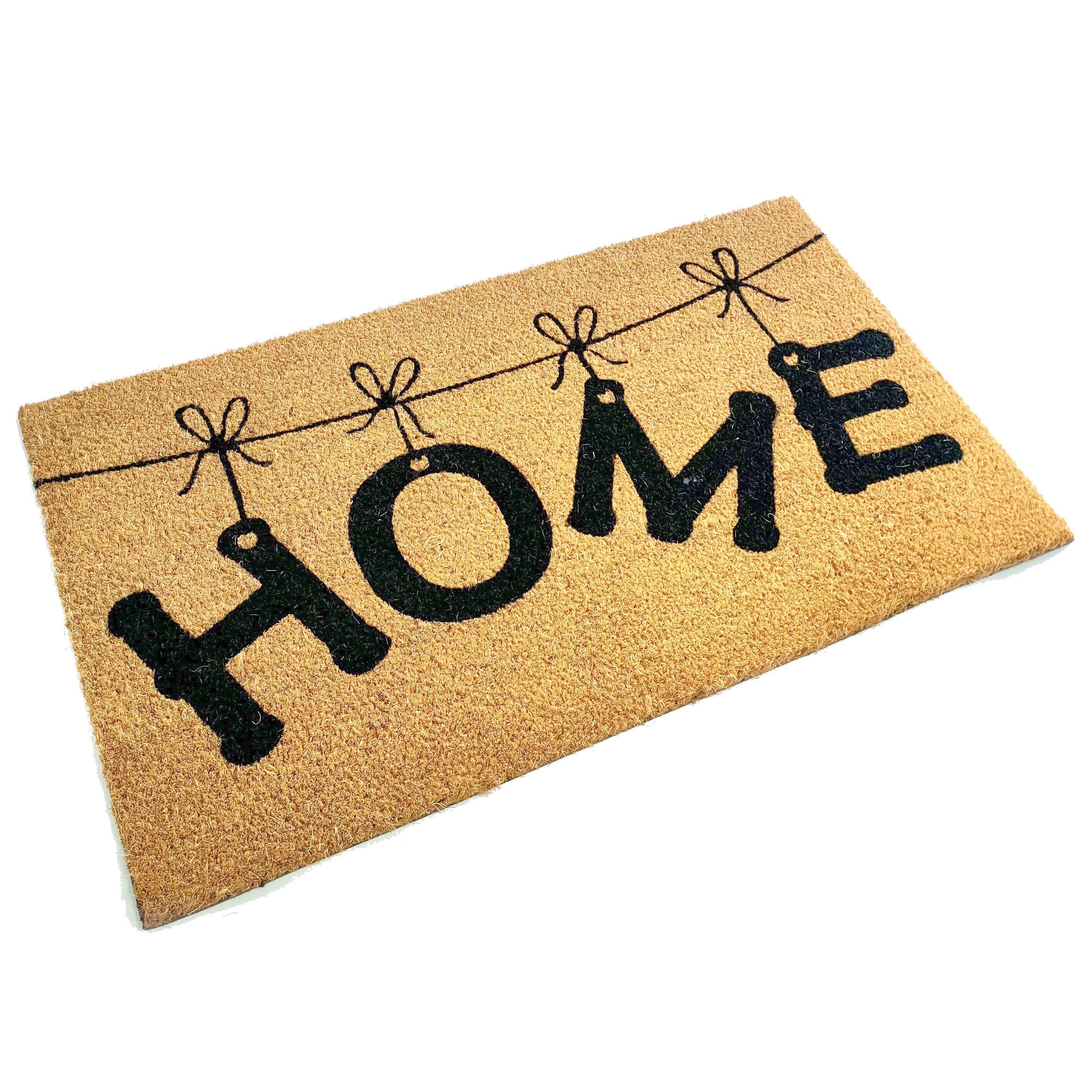 Zerbino divertente e stravagante Home Sweet Home con motivo a stendibiancheria | 75 cm x 45 cm | Resistente, antiscivolo ed ecologico