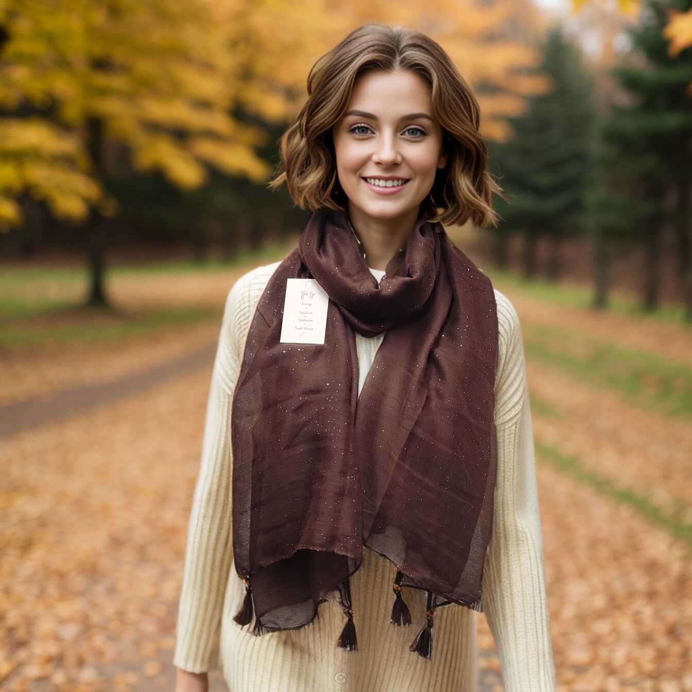 Sciarpa Wellness Sparkle - Occhio di tigre (70x180cm)