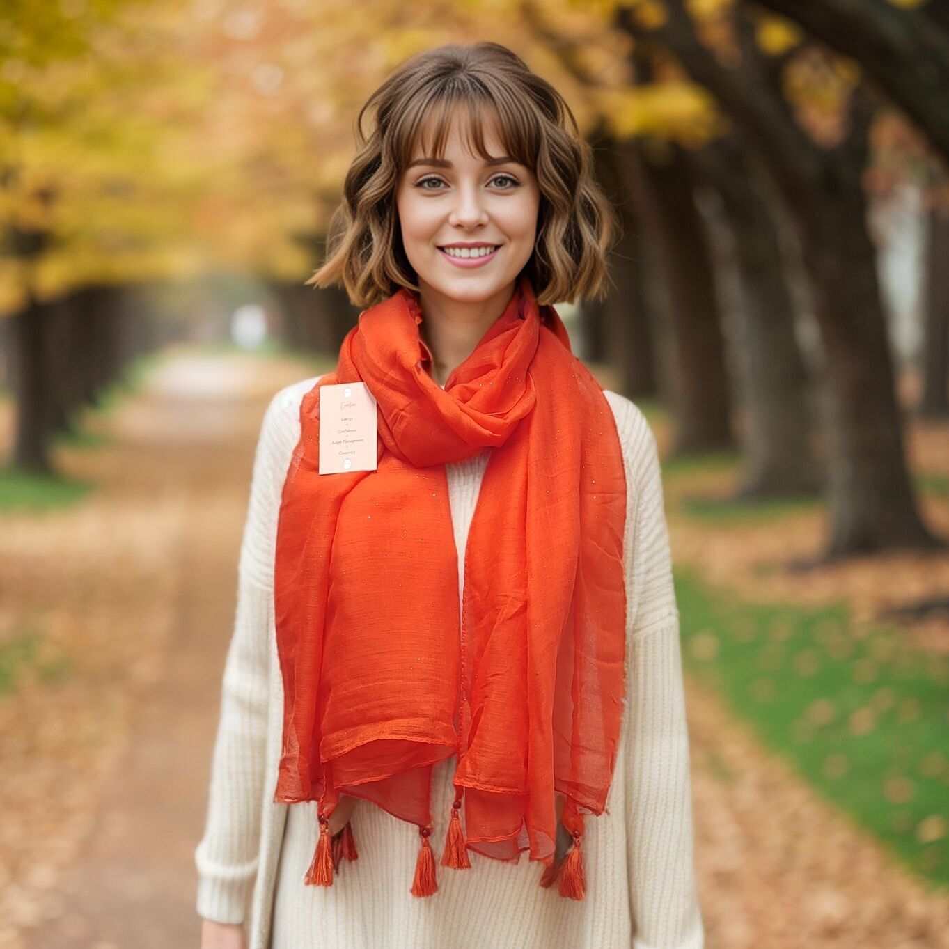 Sciarpa Wellness Sparkle - Corniola (70x180cm)