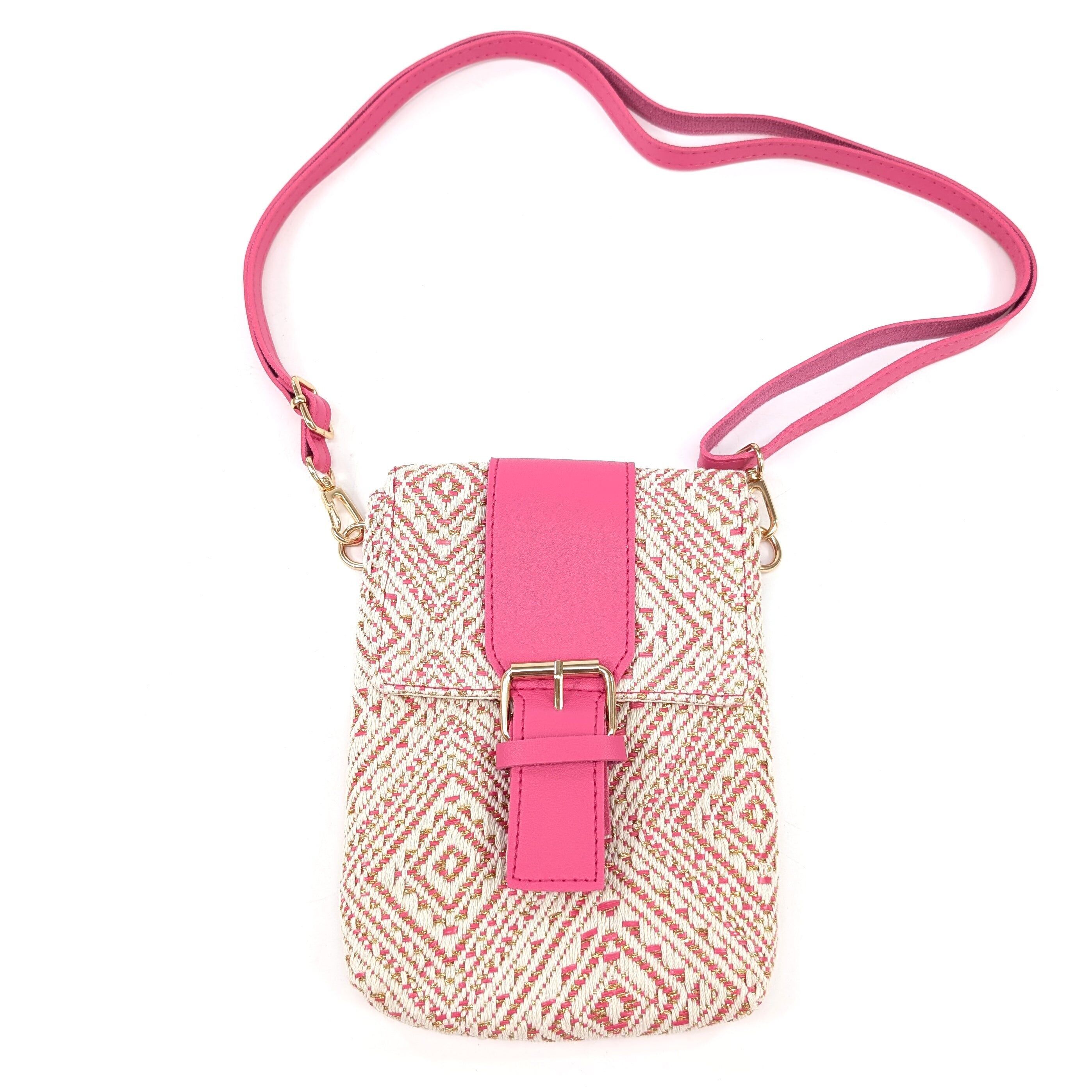 Umhängetasche mit Aztekenschnalle - Rosa