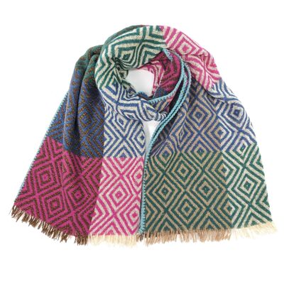 Nevsha - Sciarpa coperta con diamanti scintillanti (65x180cm) - Colori vivaci