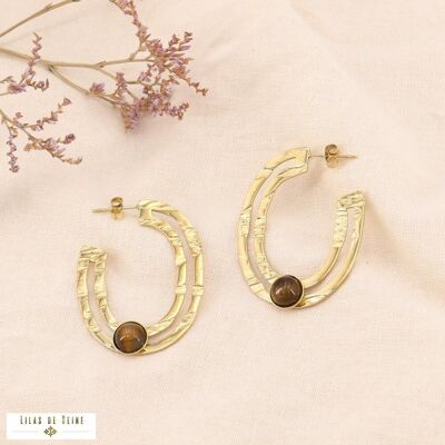 Pendientes criollas anillos cabujones piedras 0323527