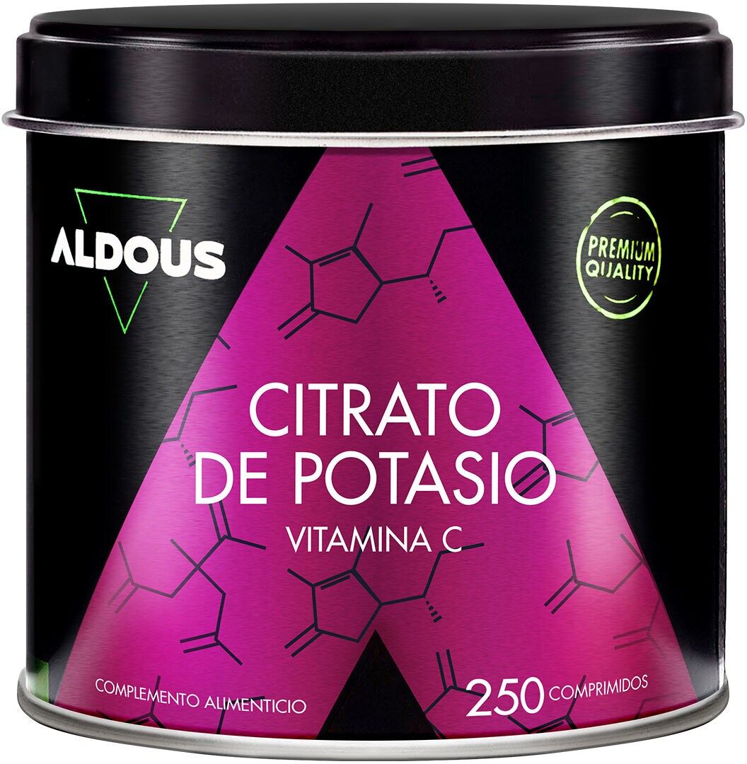 Citrato di potassio 3705 mg con 80 mg di vitamina C Aldous | 250 compresse