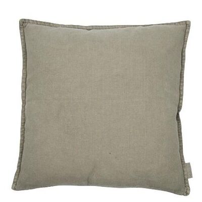 Vintage Velvet/Linen Cushion olive gray 45x45