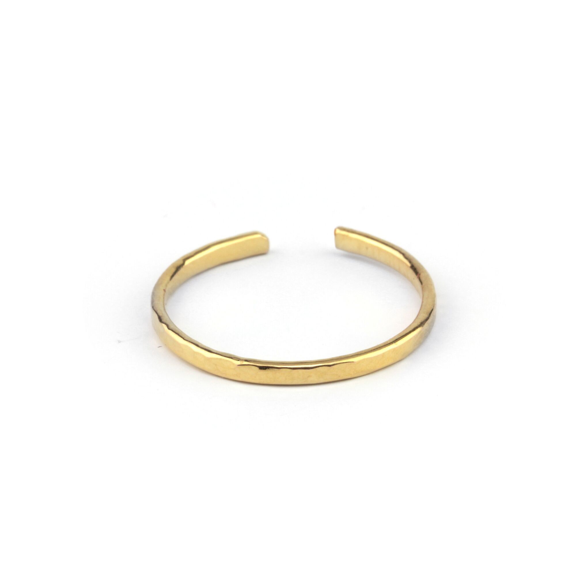 Gold-plated hammered Julie ring