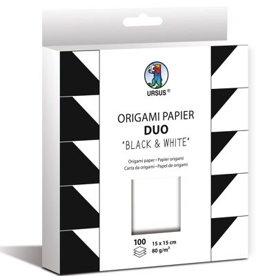 Duo de Papier Origami "Noir & Blanc)