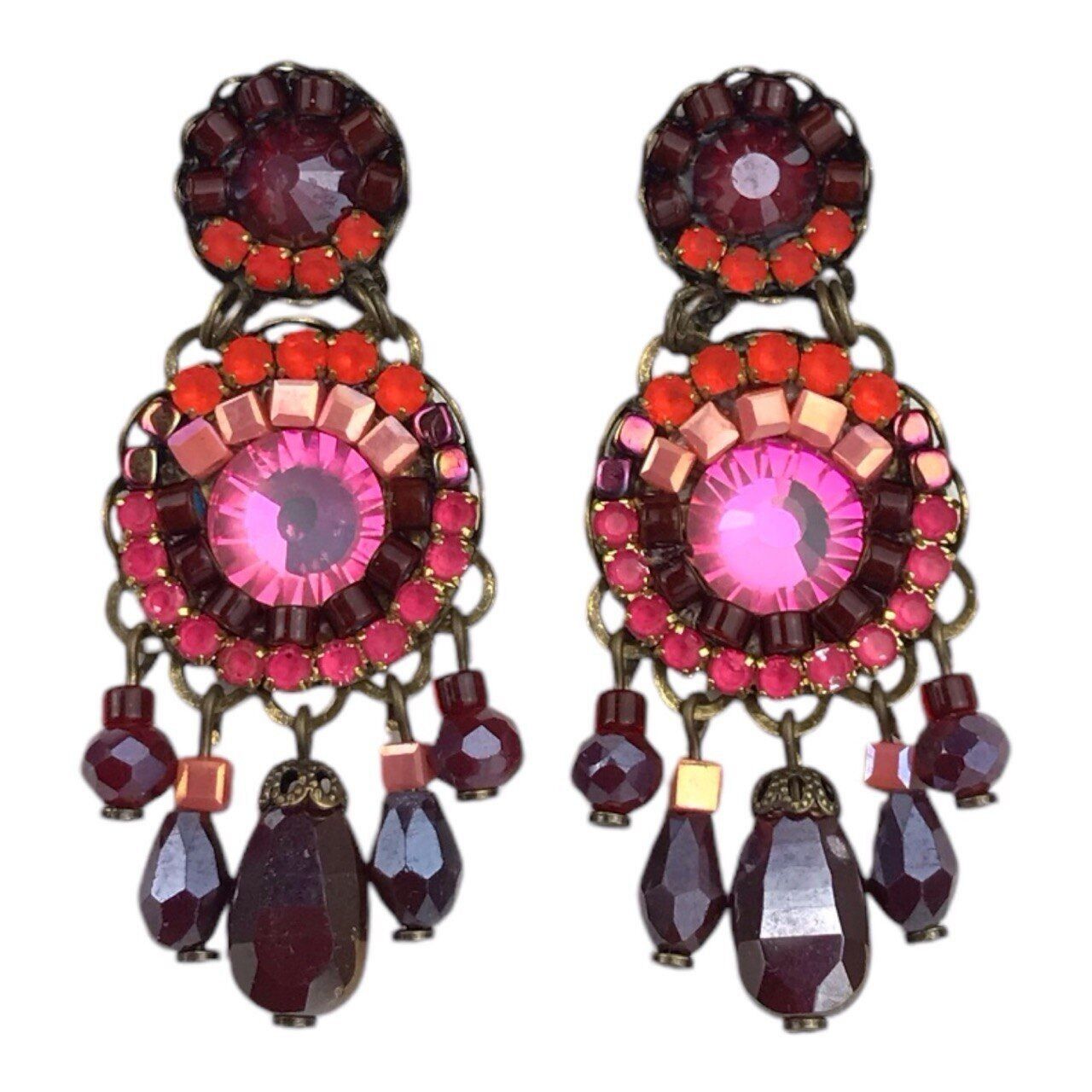 Orecchini fatti a mano con cristalli Fuego