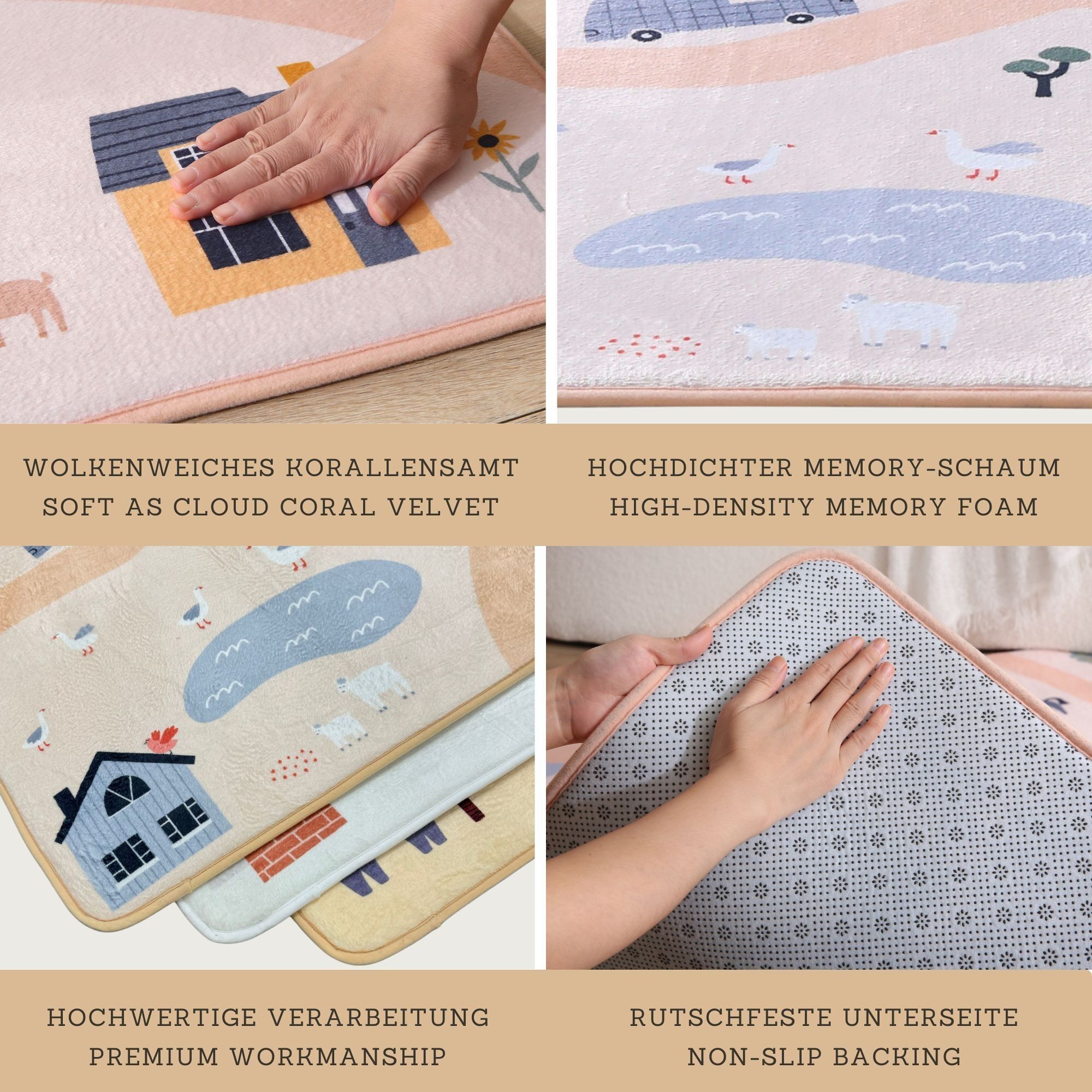 Hakuna Mat cloud-soft children's room carpet with memory foam