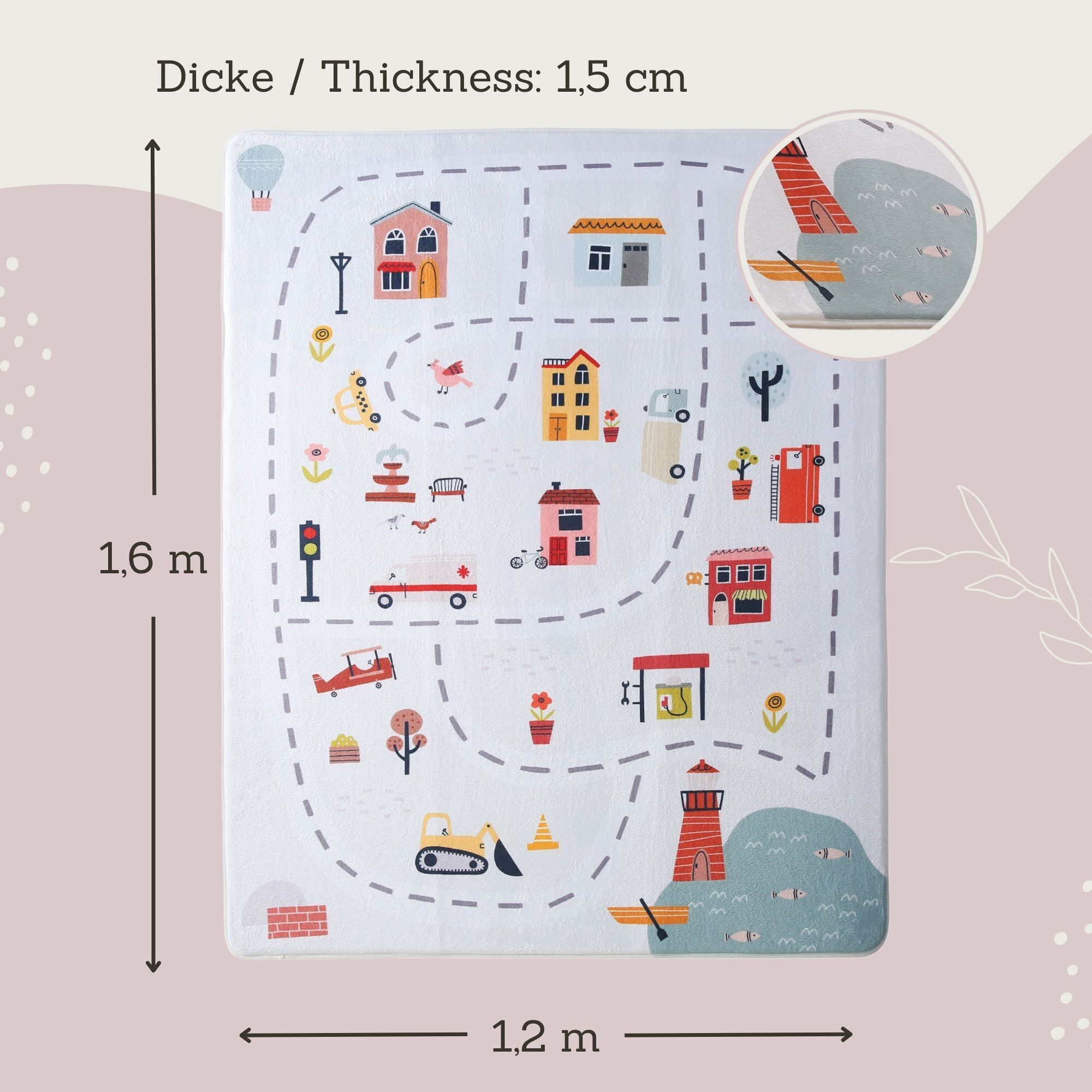 Hakuna Mat cloud-soft children's room carpet with memory foam