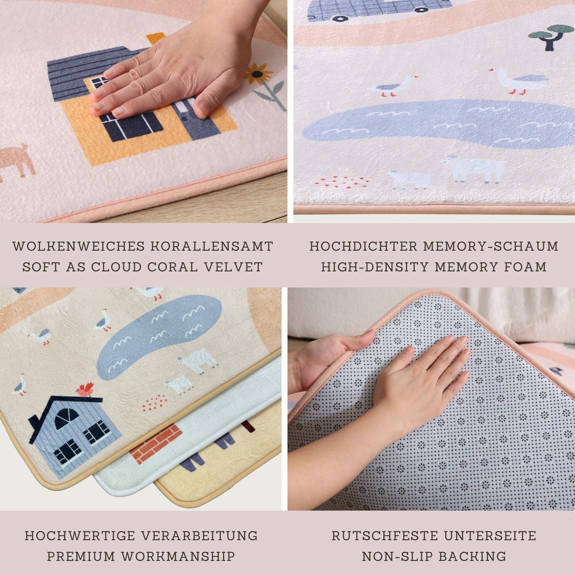 Hakuna Mat cloud-soft children's room carpet with memory foam