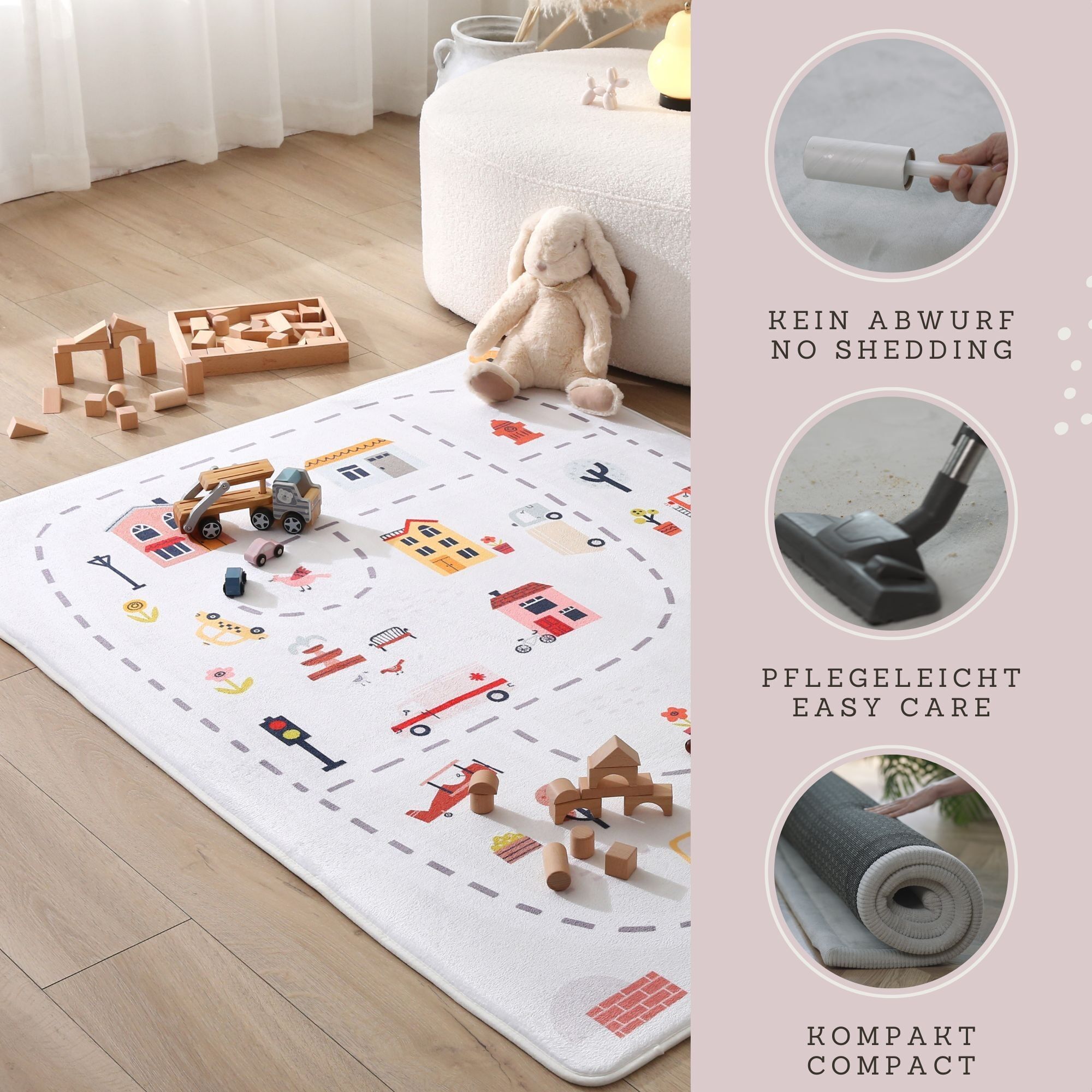 Hakuna Mat cloud-soft children's room carpet with memory foam