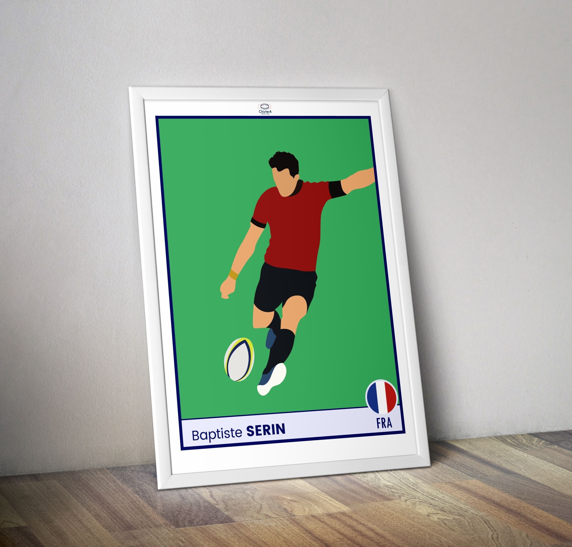 Póster adhesivo Baptiste SERIN jugador de rugby