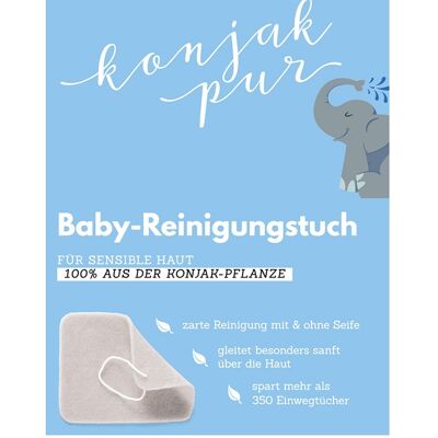 Konjac Baby Pflanzen-Reinigungstuch Pur