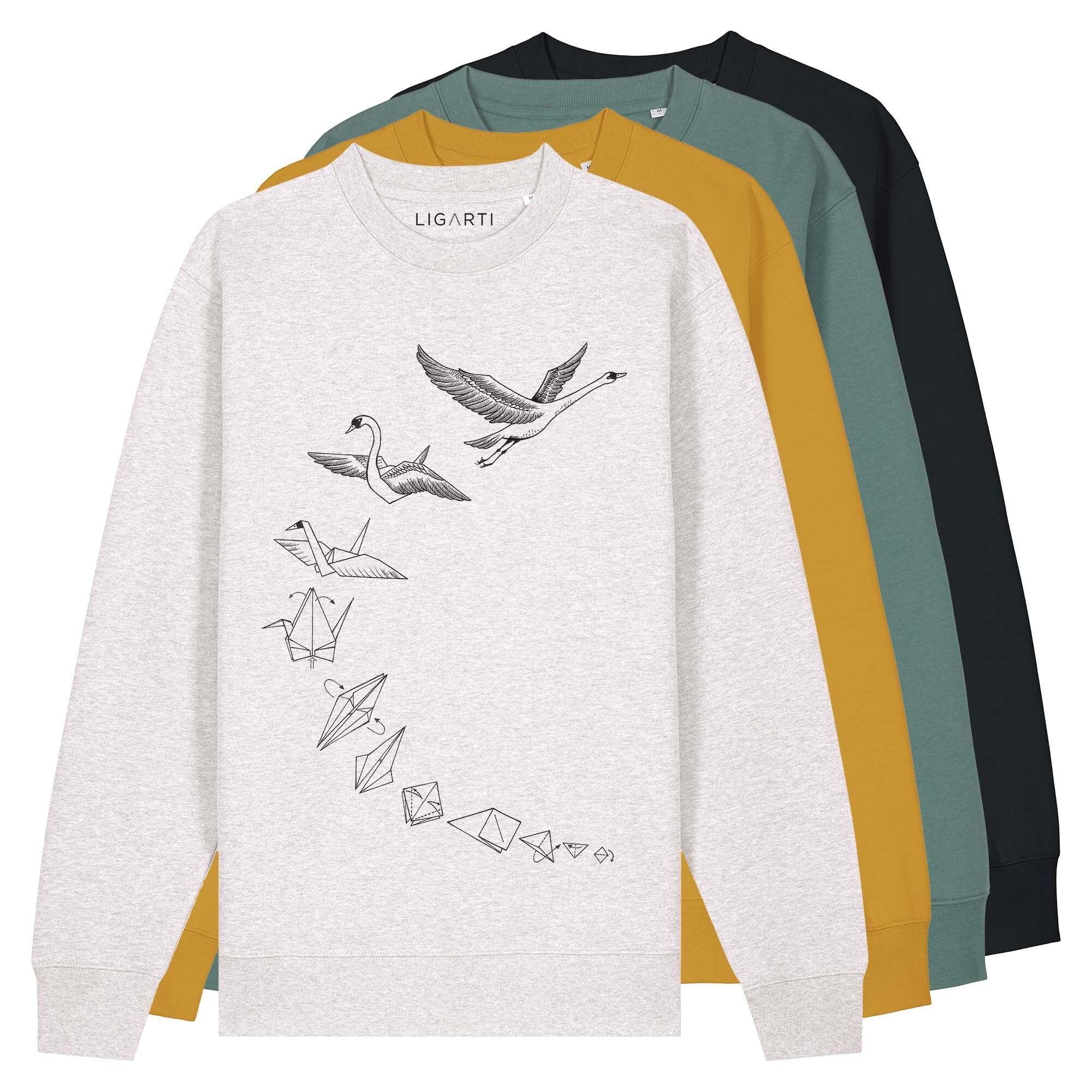 Pullover – Origami Schwan