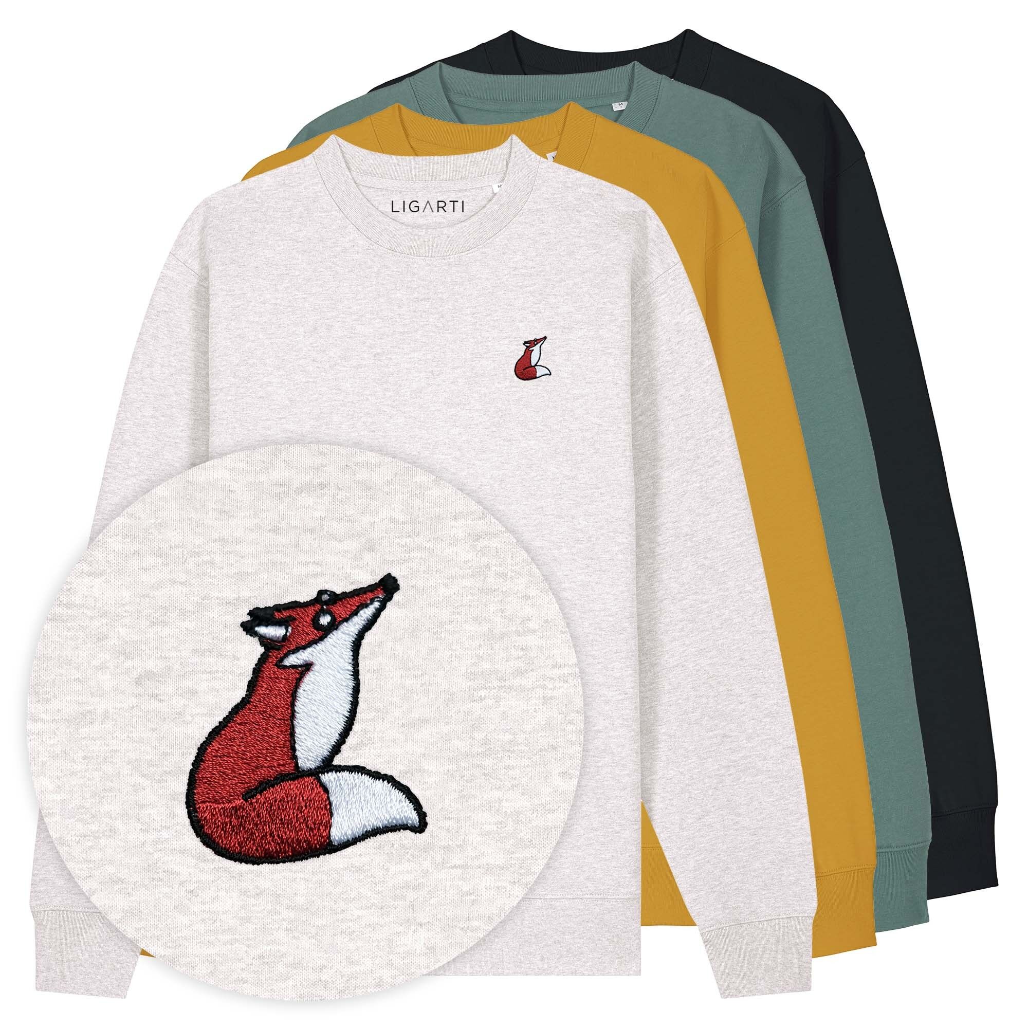 Bestickter Pullover – Valentina der Fuchs