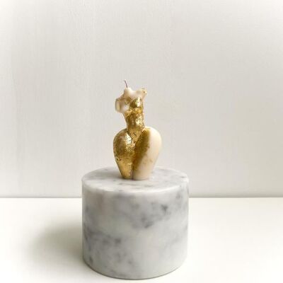 Medium Gold Leaf Body Candle  Cream