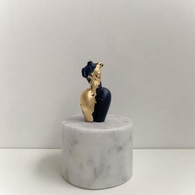 Medium Gold Leaf Body Candle  Deep Dark