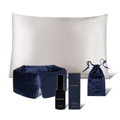Coffret rituel de minuit Perle Akoya blanche bleu nuit