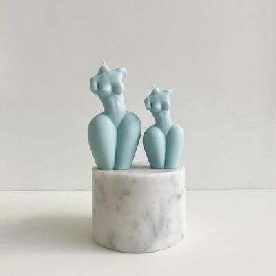 Large Body Candle  Pastel Blue