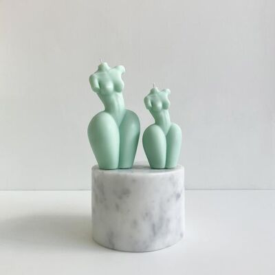 Large Body Candle  Pastel Green