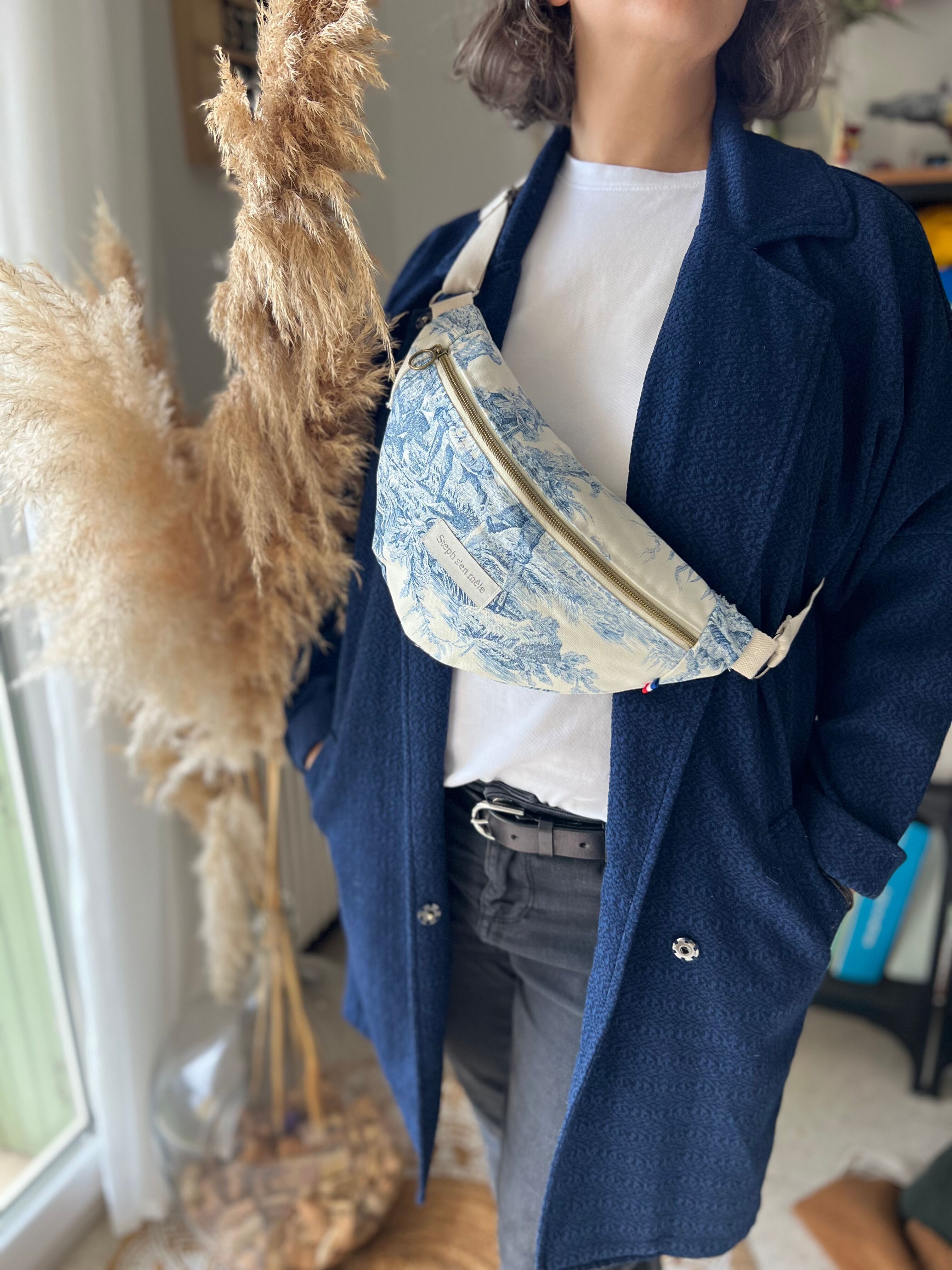 Marsupio Jouy in tela tessuta in Francia