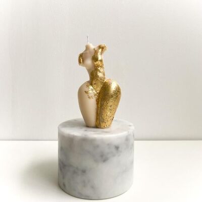 Large Gold Leaf Body Candle  Cream