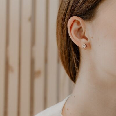 Wooden earrings - Flowers