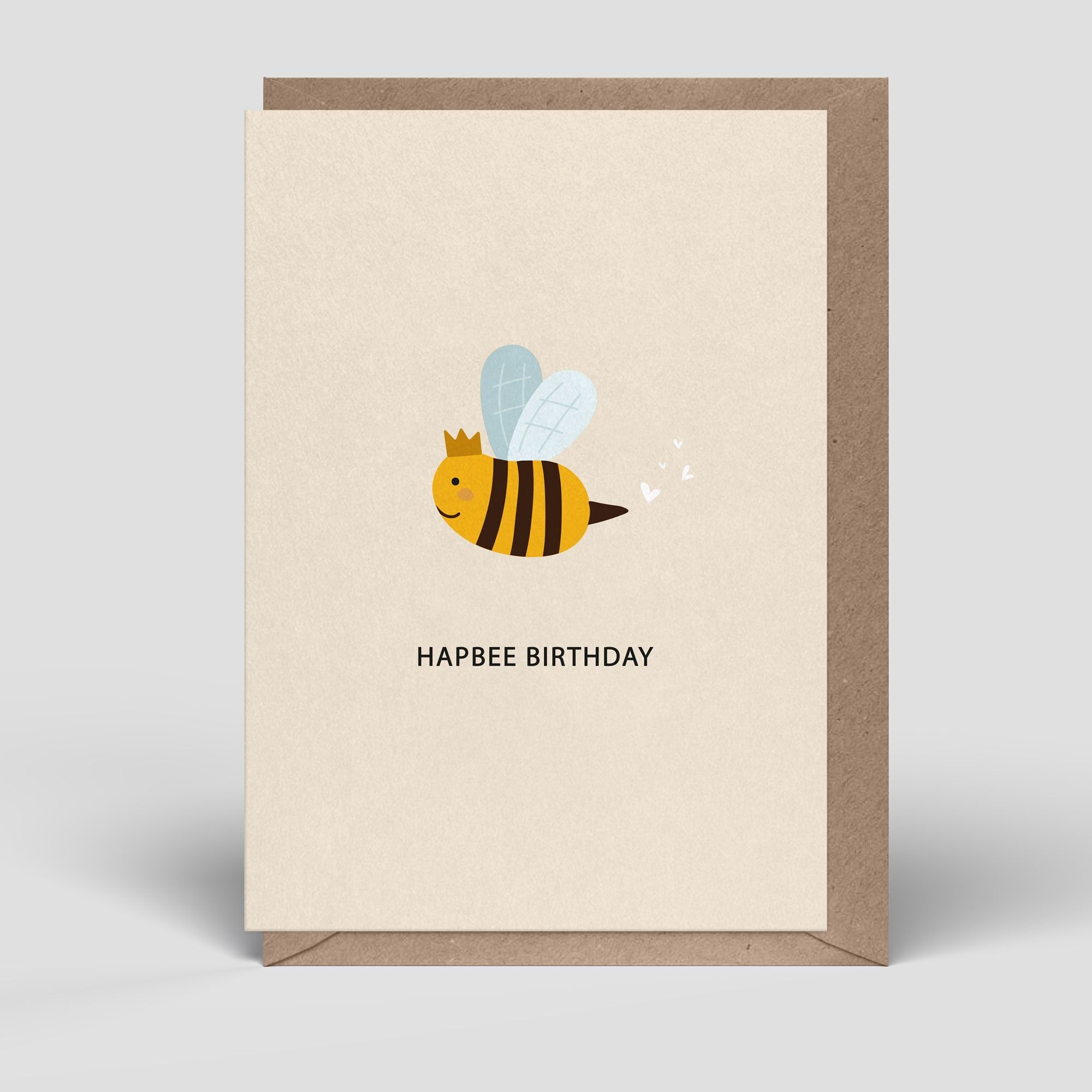 Carte pliante - carte d'anniversaire - abeille - No. 256