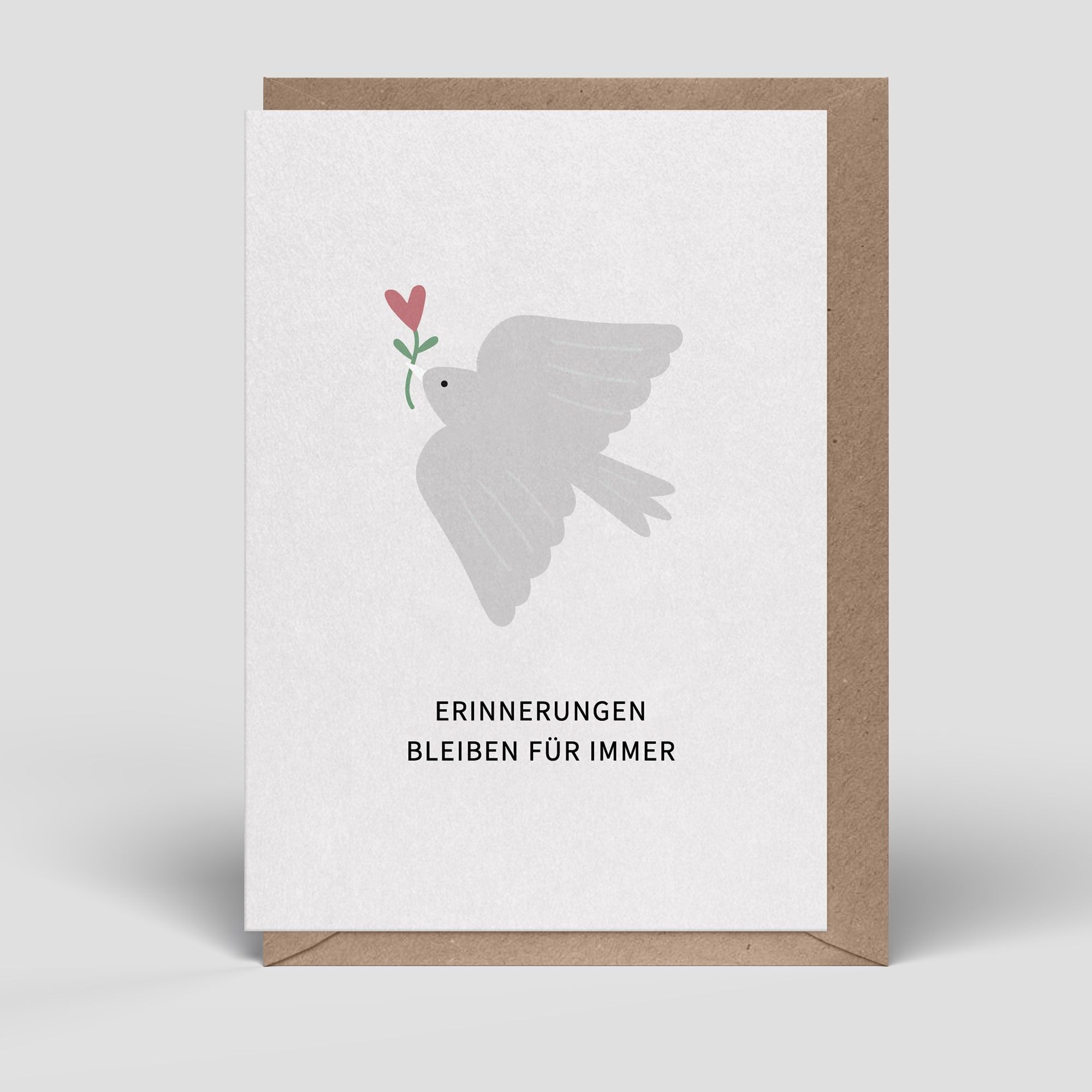 Folding card - condolence card - dove - No.265