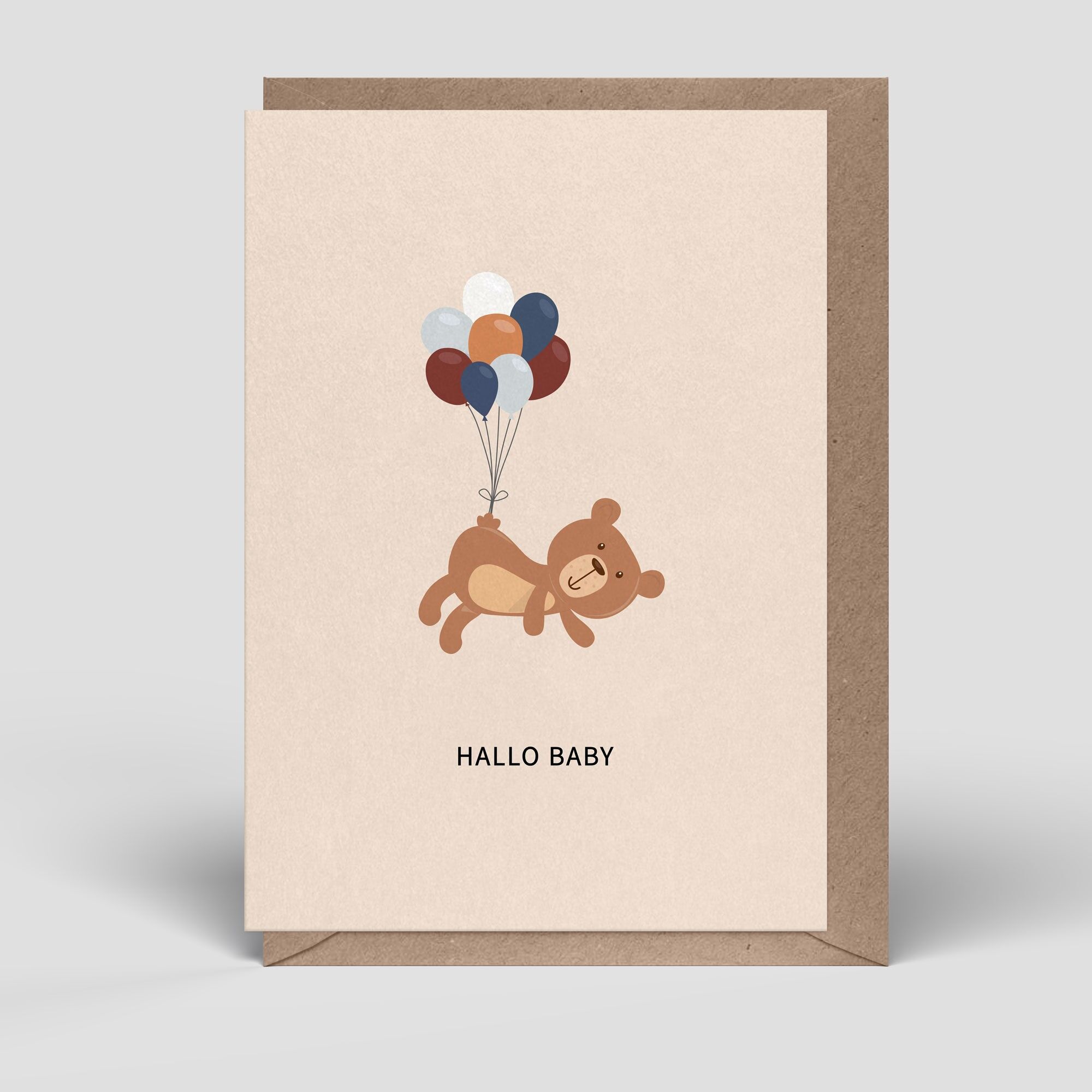 Folding card - Birth card - Bear - No.275