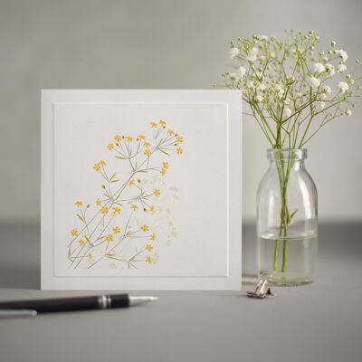 Yellow Floral Greetings Card