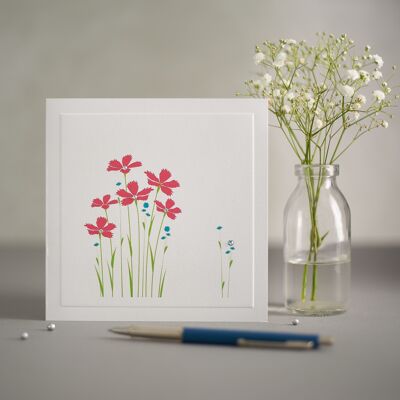 Carnations Birthday Greetings Card