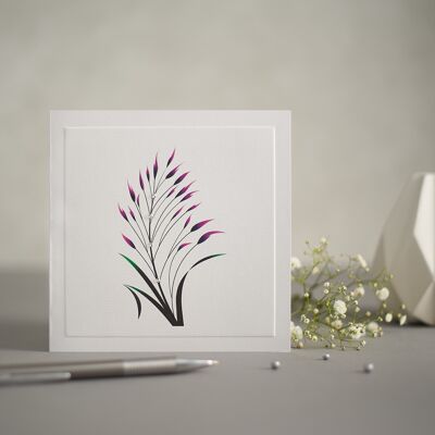 Purple Floral Greeting Card