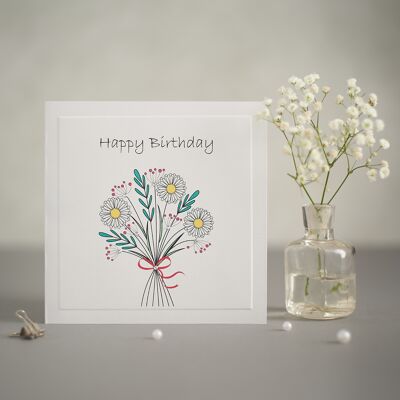 Happy Birthday Bouquet Greeting Card