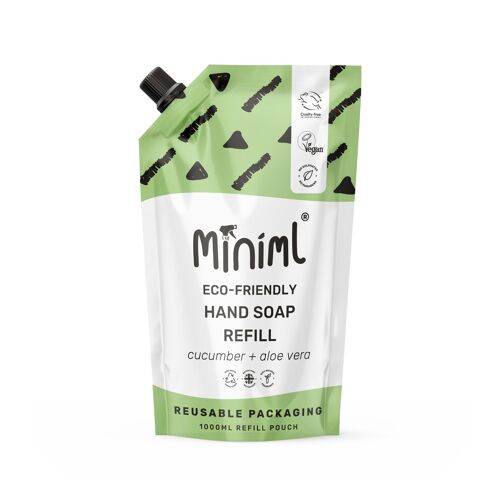 Hand Soap - Cucumber + Aloe Vera - 6 x 1L Refill (MIN328)