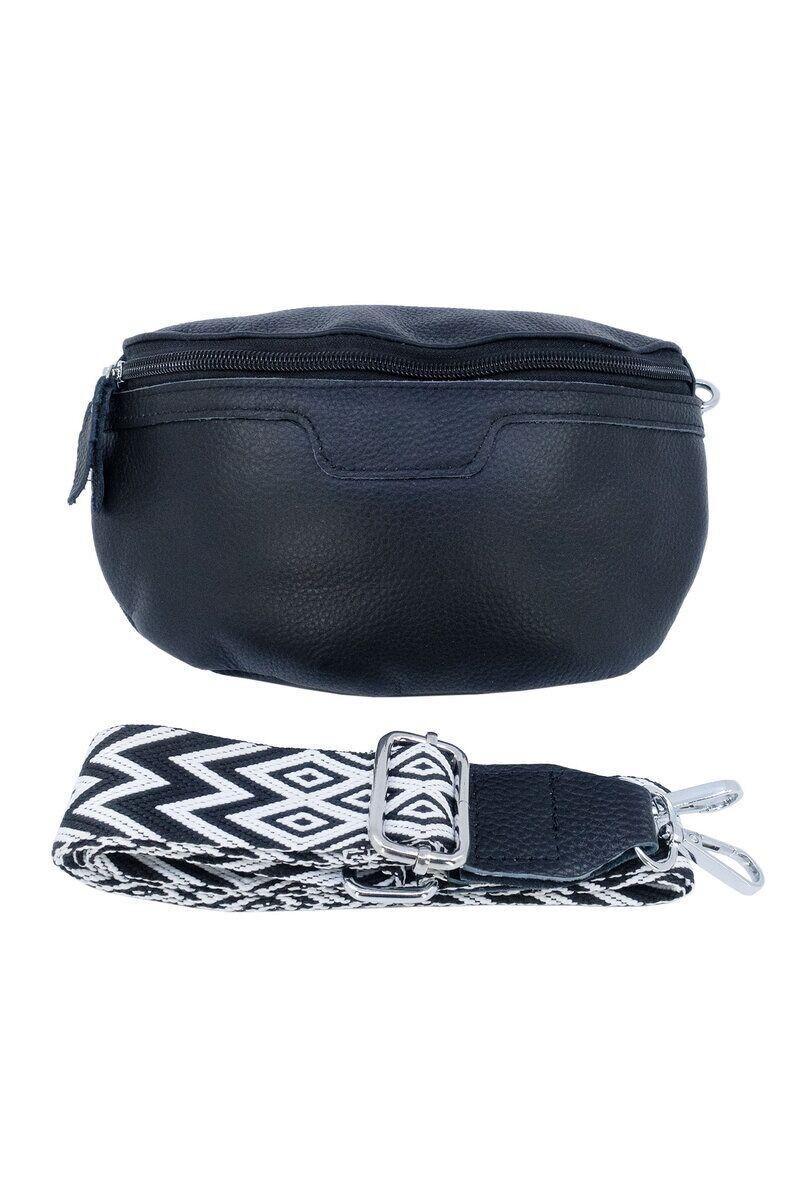 Sac banane en cuir avec bandoulière motif 6503
